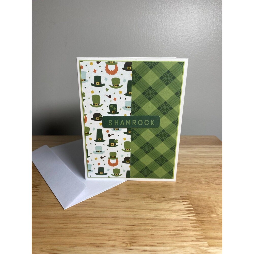 Handmade St. Patrick’s Day Blank Greeting Card A2 & Envelope